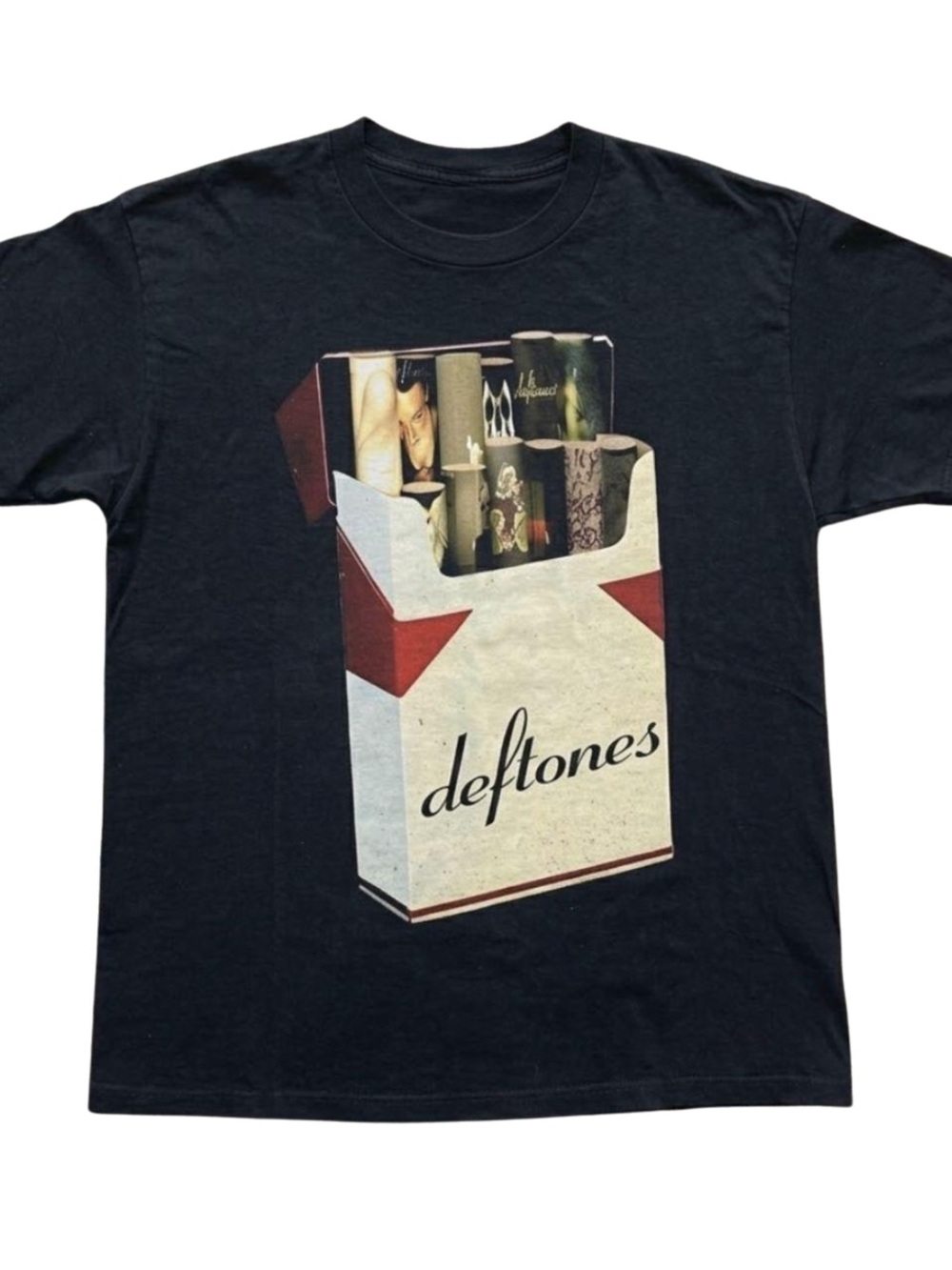 Gildan Black Deftones Cigarette Pack Graphic Tee, Gift for Her, For Him